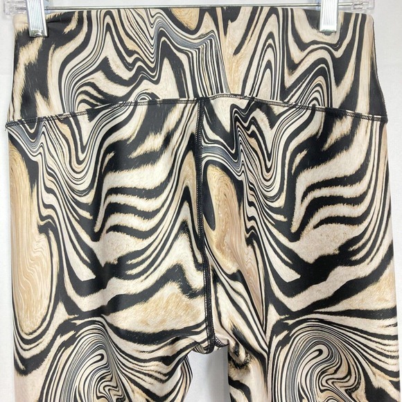 Good American Leggings Womens Sz 3 L Beige Zebra Stretch High Rise Pull On Pants - Picture 4 of 8